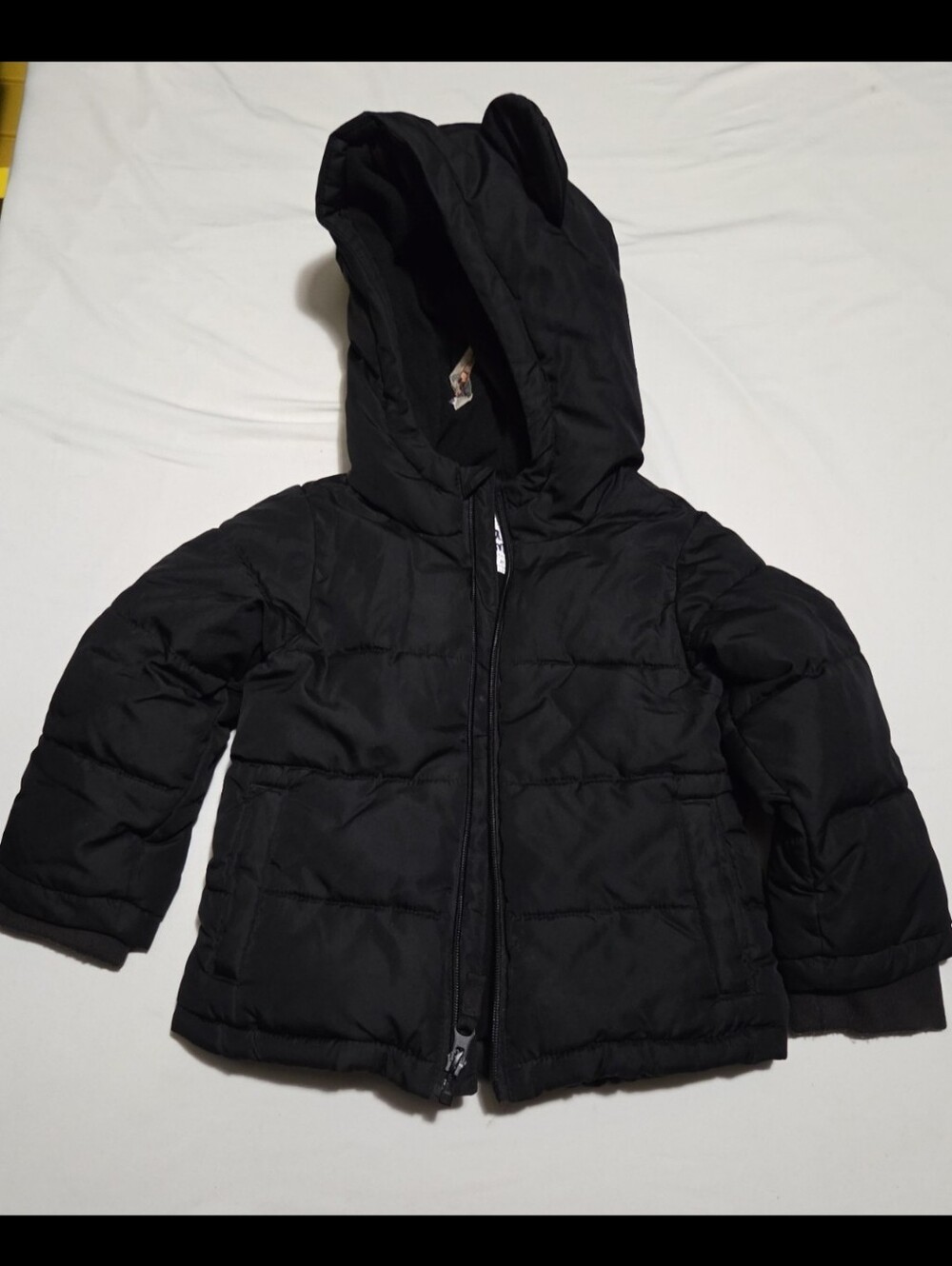 Okie dokie boys 2T black puffer winter bear jacket #23